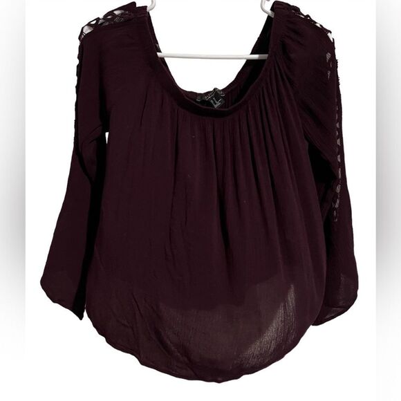 Open neck/Elastic Neckline Hang Blouse - Picture 1 of 5